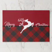 プレイドメリークリスマス紙ランチョンマット ペーパーパッド (正面)