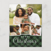 プレイドメリーホリディフォトコラージポストカード シーズンポストカード (正面)