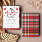 プレイドモダンオフィスクリスマスパーティの招待状
