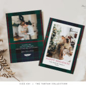 プレイドモダンクリスマスホリデーカードタータンチェック シーズンカード