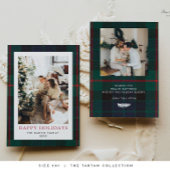 プレイドモダンクリスマスホリデーカードタータンチェック シーズンカード