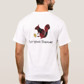 プレイドモダンテクスチャーリスとコーン Tシャツ (裏面)