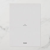 プレイドモダンネイビー&シルバーフォイルホリデーカード 箔シーズンカード (裏面)