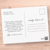 プレイドモダンパターカスタムンChristmas Family Photo ポストカード