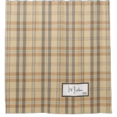 プレイドモダンパーチメントシャワーカーテン シャワーカーテン (正面)