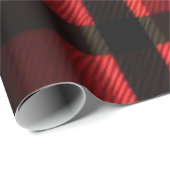 プレイドモダン抽象芸術レッドブラックプレイドコレクション ラッピングペーパー (ロールコーナー)