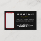 プレイドモダン抽象芸術レッドブラックプレイドコレクション 名刺 (裏面)