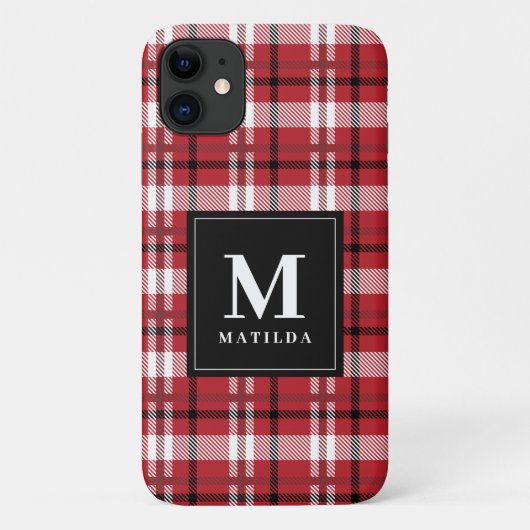 プレイドモノグラムタータンチェック Case-Mate iPhoneケース (裏面)
