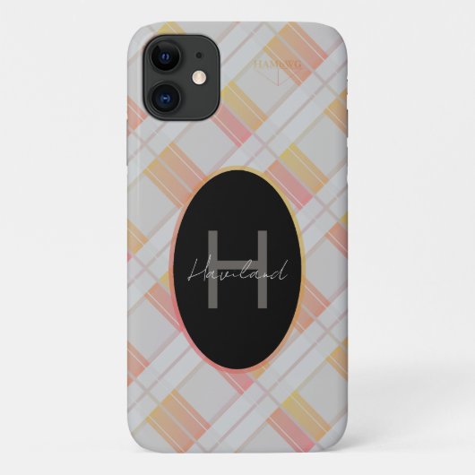 プレイドモノグラムiPhoneケースHAMbWG Case-Mate iPhoneケース (裏面)