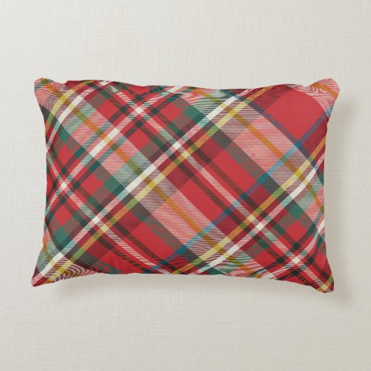 プレイドレッドチェックファームハエレガントウス アクセントクッション (裏面)