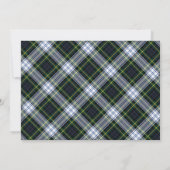 プレイドレッドトラックゴードンタータンチェッククリスマスパーティー 招待状 (裏面)