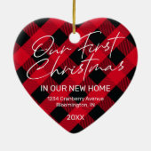 プレイドレッドニューホーム初めてのクリスマス セラミックオーナメント (裏面)