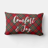 プレイドレッド素朴クリスマスホリデーズススススススススチュワートタータンチェック ランバークッション (裏面)
