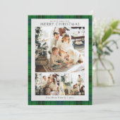 プレイドレトロクリスマスフォトタータンチェック 素朴 シーズンカード (スタンド正面)