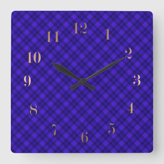 プレイドレトロ スクエア壁時計 (正面)