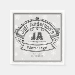 プレイド上のヴィラードスタンプ照合コースター スタンダードカクテルナプキン