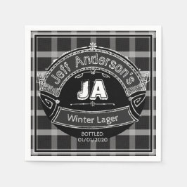 プレイド上のヴィラードスタンプ照合コースター スタンダードカクテルナプキン