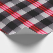 プレイド人気がある抽象芸術レッドブラックプレイドコレクション ラッピングペーパー (角)