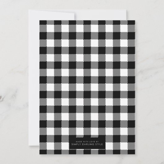 プレイド付き喜ばしい写真のクリスマスカード 招待状 (裏面)