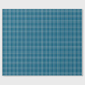 プレイド伝統的コージーキャビンターコイズクリスマス ラッピングペーパー (フラット)