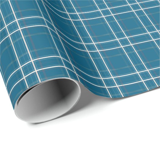 プレイド伝統的コージーキャビンターコイズクリスマス ラッピングペーパー (ロールコーナー)