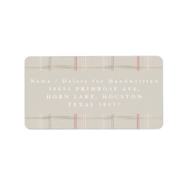 プレイド伝統的コージーキャビンベージュ金ゴールドアドレス ラベル