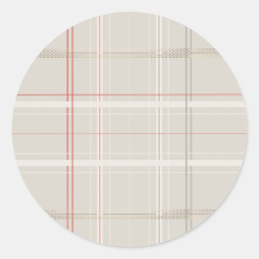 プレイド伝統的コージーキャビンベージュ金ゴールドクリスマス ラウンドシール (正面)