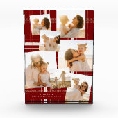 プレイド伝統的コージーレッドクリスマスギフト数々の8 フォトブロック (正面)