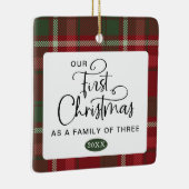 プレイド初めてのクリスマスファミリーフォトクリスマス セラミックオーナメント (右)