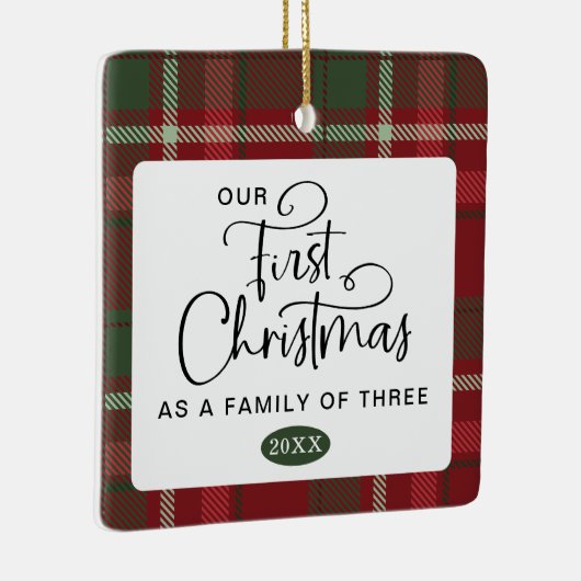 プレイド初めてのクリスマスファミリーフォトクリスマス セラミックオーナメント