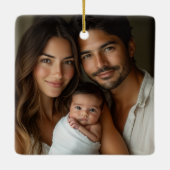 プレイド初めてのクリスマスファミリーフォトクリスマス セラミックオーナメント (裏面)