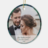 プレイド初めてのクリスマス結婚したキャンベルタータンチェック セラミックオーナメント (左)