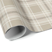 プレイド名門私立校風のスコットランドタータンチェックソフトニュートラル ラッピングペーパー (ロールコーナー)