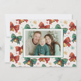 プレイド弓ベルフォトクリスマスカード シーズンカード