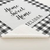 プレイド白黒ジンガムカスタム シェルパブランケット (3/4)