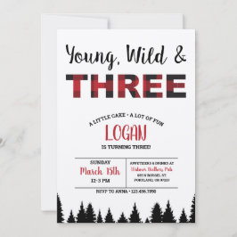 プレイド第三誕生日招待状ヤングワイルド&スリー 招待状