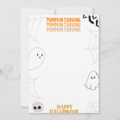 プレイド素朴カボチャかわいらしンプキンカービングパーティー 招待状 (裏面)