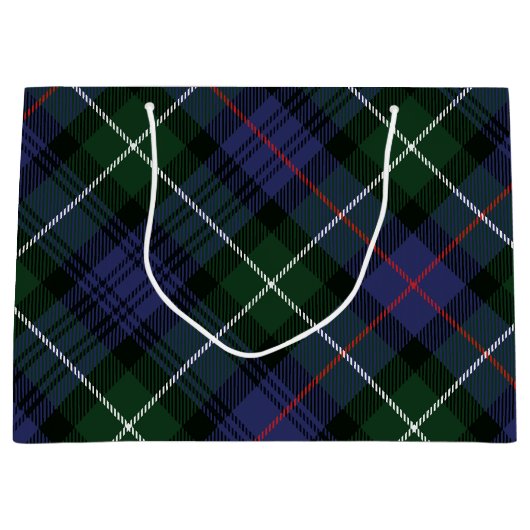 プレイド素朴クエレガントランMacKenzieタータンチェック ラージペーパーバッグ (正面)