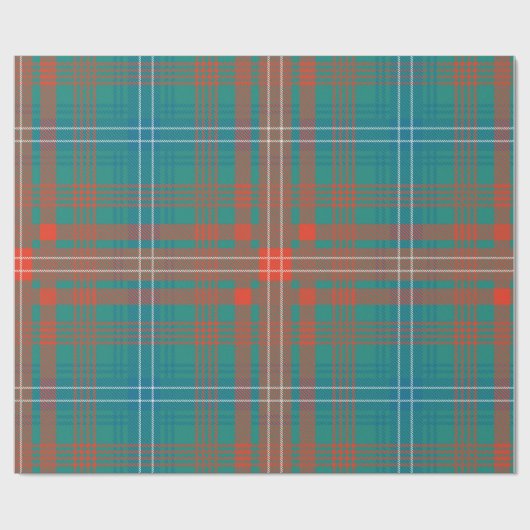 プレイド素朴クラシッククリスマスホリデータータンチェック ラッピングペーパー (フラット)