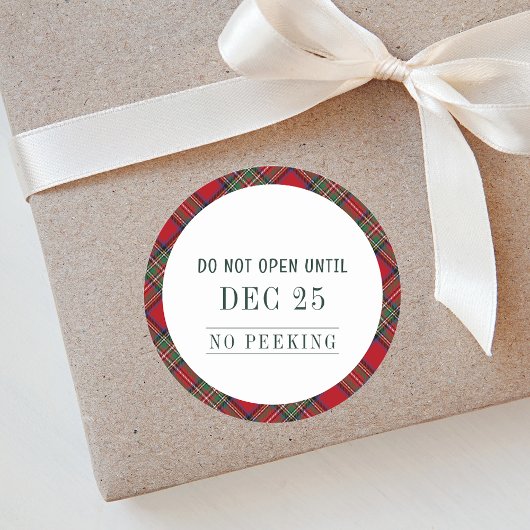 プレイド素朴クリスマスレッドグリーンスススススチュワートタータンチェック ラウンドシール