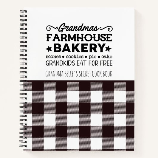 プレイド素朴グランマズファームハウスベーカリーレシピ ノートブック (正面)