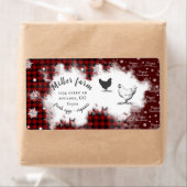 プレイド素朴スノーフレークメリークリスマスエッグカートン ラベル (インサイチュ)