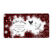 プレイド素朴スノーフレークメリークリスマスエッグカートン ラベル (正面)