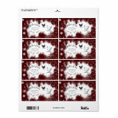 プレイド素朴スノーフレークメリークリスマスエッグカートン ラベル (フルシート)