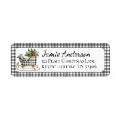 プレイド素朴スレイクリスマス差出人住所 ラベル (正面)