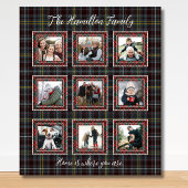 プレイド素朴ファミリーフォトコラージュ毛布 フリースブランケット