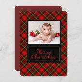 プレイド素朴メリークリスマスフォトカード シーズンカード (正面/裏面)