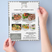 プレイド素朴レストランメニュー チラシ (手)
