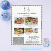 プレイド素朴レストランメニュー チラシ (シングル)