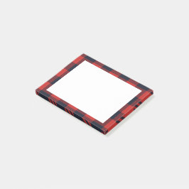 プレイド素朴レッドブラックバッファローチェックタータンチェック ポストイット